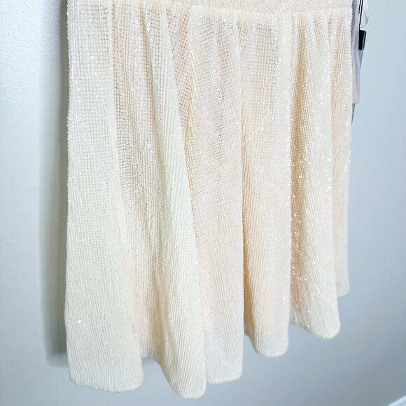 Mac Duggal Ieena 26306 Mini Dress Fit & Flare V-Neck Cap Sleeve Porcelain Size 4 - Picture 5 of 10